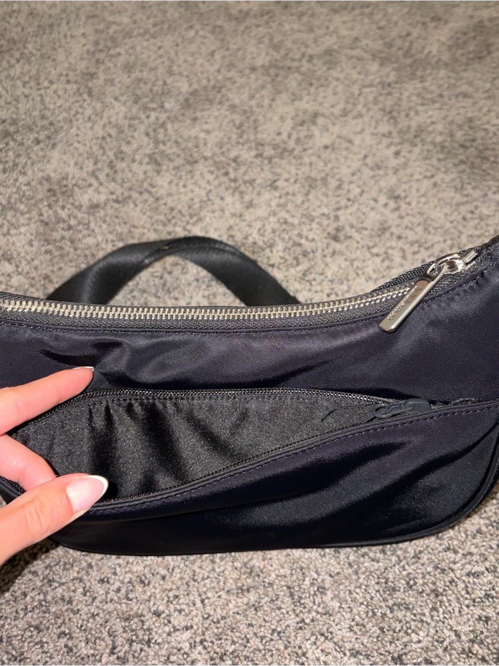 lululemon athletica Black Nylon Crescent Shoulder Bag - Picture 7 of 10